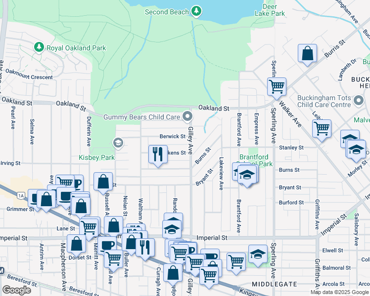 map of restaurants, bars, coffee shops, grocery stores, and more near 6275 Dickens Street in Burnaby