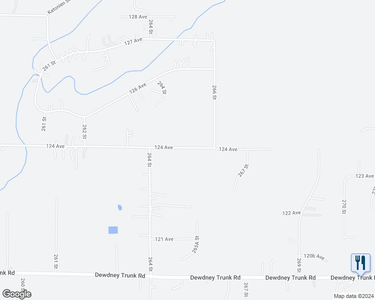 map of restaurants, bars, coffee shops, grocery stores, and more near 26500 124 Avenue in Maple Ridge