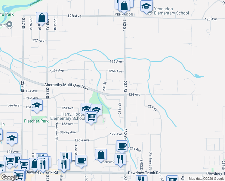 map of restaurants, bars, coffee shops, grocery stores, and more near in Maple Ridge