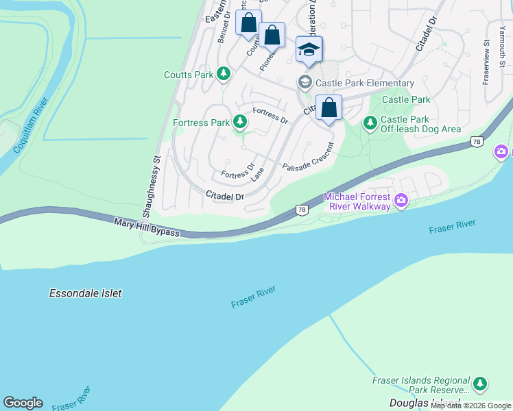 map of restaurants, bars, coffee shops, grocery stores, and more near 788 Citadel Drive in Port Coquitlam