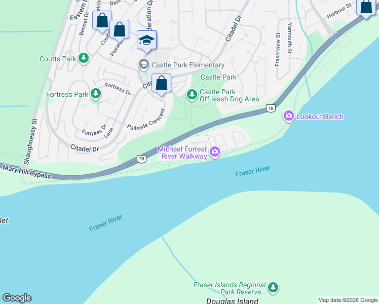 map of restaurants, bars, coffee shops, grocery stores, and more near 2387 Argue Street in Port Coquitlam