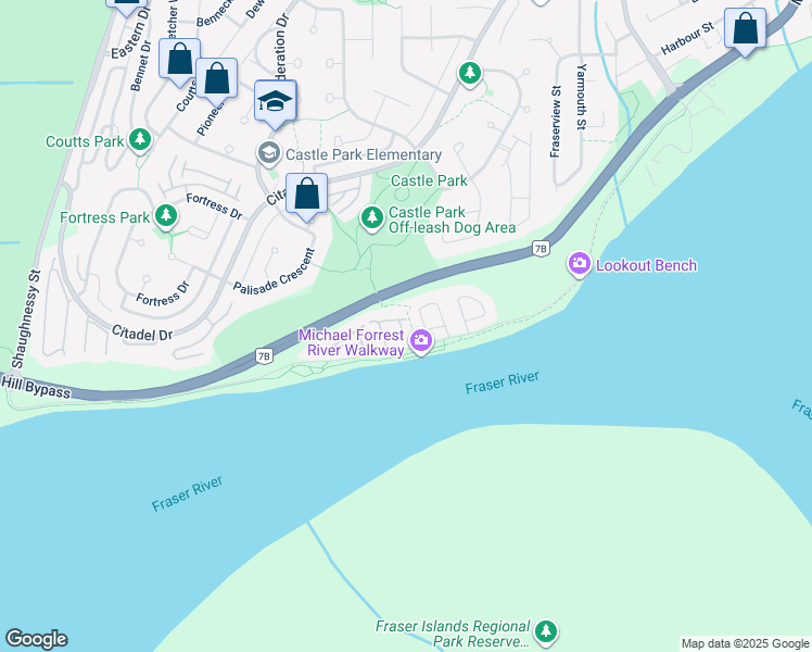 map of restaurants, bars, coffee shops, grocery stores, and more near 2381 Argue Street in Port Coquitlam