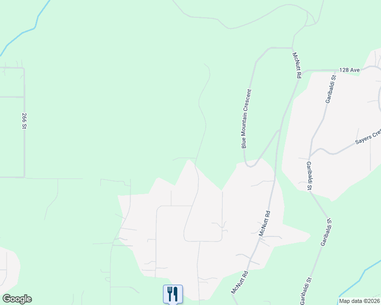 map of restaurants, bars, coffee shops, grocery stores, and more near 12391 271 Street in Maple Ridge