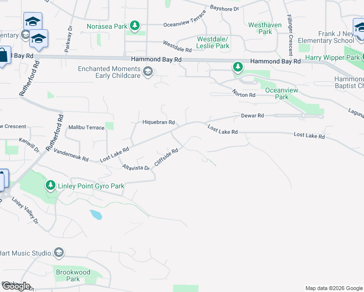 map of restaurants, bars, coffee shops, grocery stores, and more near 5353 Smokey Crescent in Nanaimo