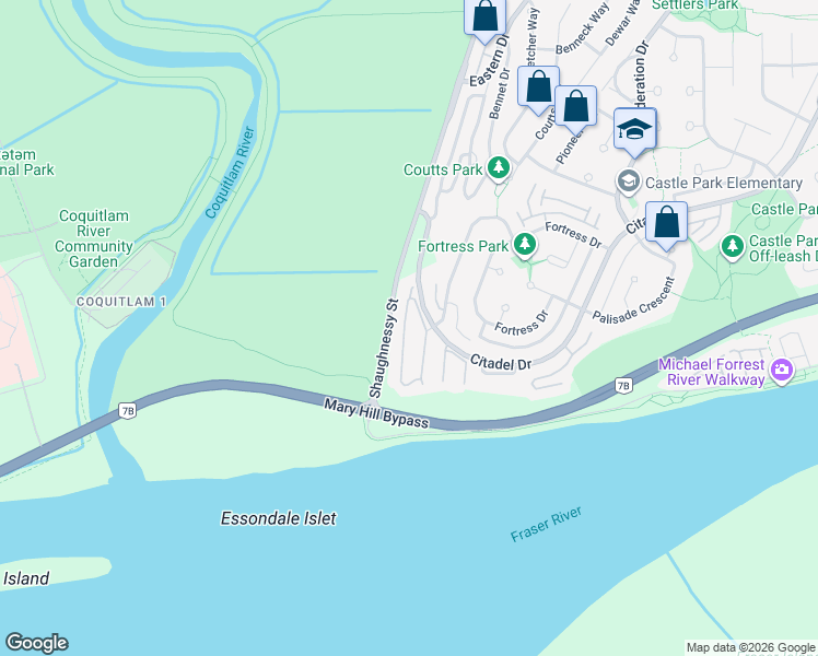 map of restaurants, bars, coffee shops, grocery stores, and more near 678 Citadel Drive in Port Coquitlam