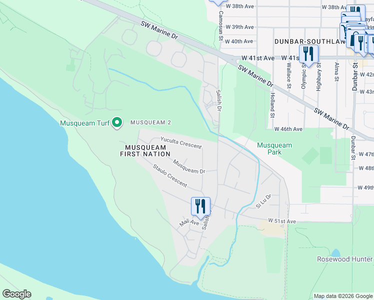 map of restaurants, bars, coffee shops, grocery stores, and more near in Vancouver