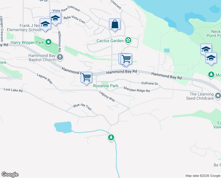 map of restaurants, bars, coffee shops, grocery stores, and more near 4375 Gulfview Drive in Nanaimo