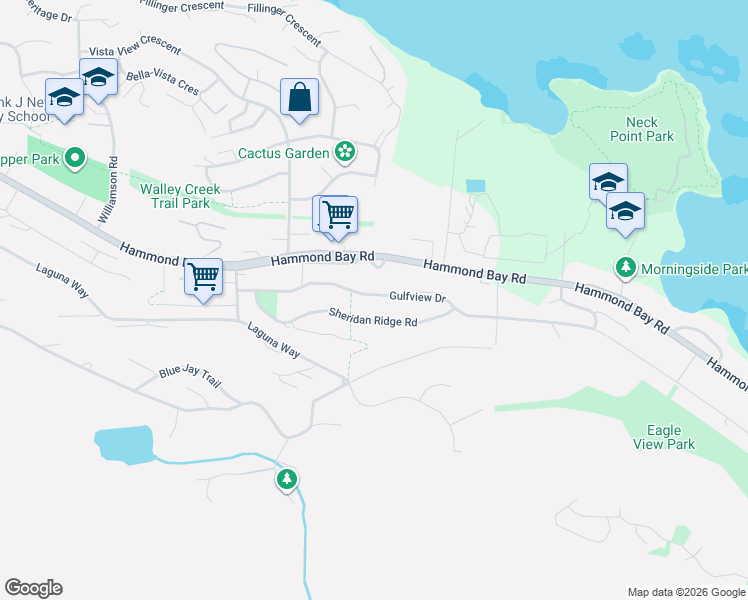 map of restaurants, bars, coffee shops, grocery stores, and more near 4287 Gulfview Drive in Nanaimo