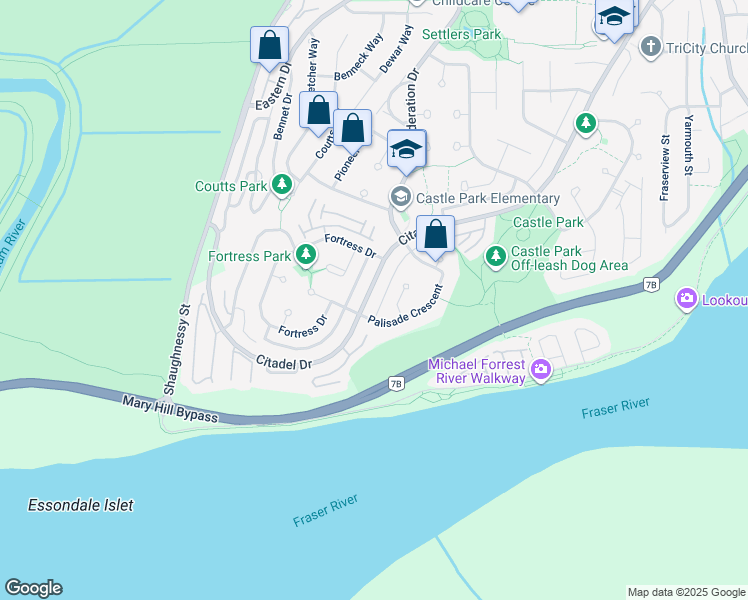 map of restaurants, bars, coffee shops, grocery stores, and more near 816 Citadel Drive in Port Coquitlam