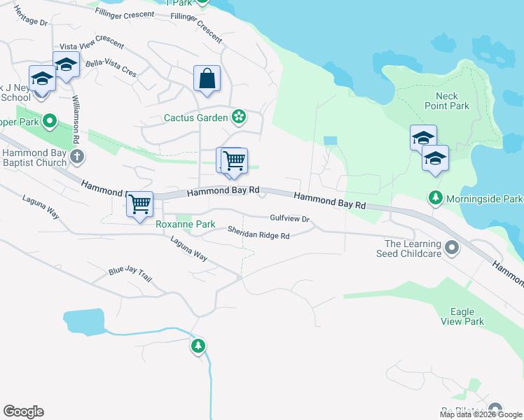 map of restaurants, bars, coffee shops, grocery stores, and more near 4286 Gulfview Drive in Nanaimo