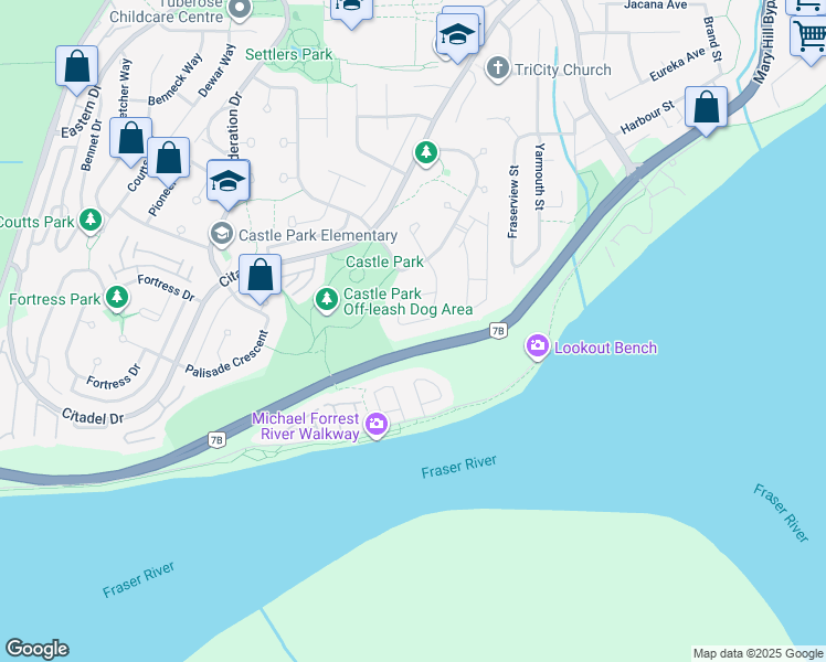 map of restaurants, bars, coffee shops, grocery stores, and more near 2161 Drawbridge Close in Port Coquitlam