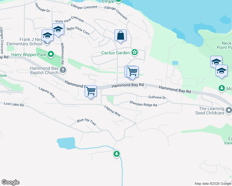 map of restaurants, bars, coffee shops, grocery stores, and more near 4380 Gulfview Drive in Nanaimo
