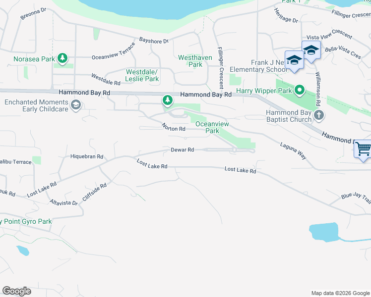 map of restaurants, bars, coffee shops, grocery stores, and more near in Nanaimo