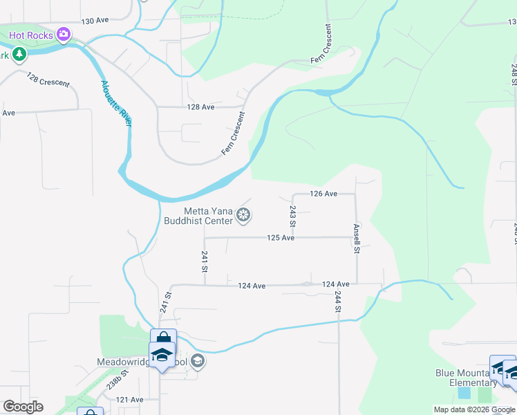 map of restaurants, bars, coffee shops, grocery stores, and more near 12511 241 Street in Maple Ridge