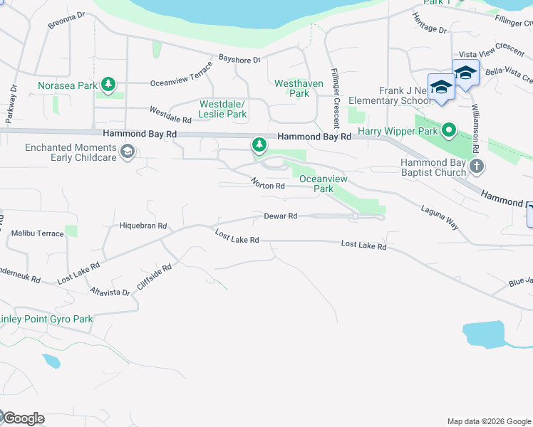 map of restaurants, bars, coffee shops, grocery stores, and more near 5301 Royal Sea View in Nanaimo