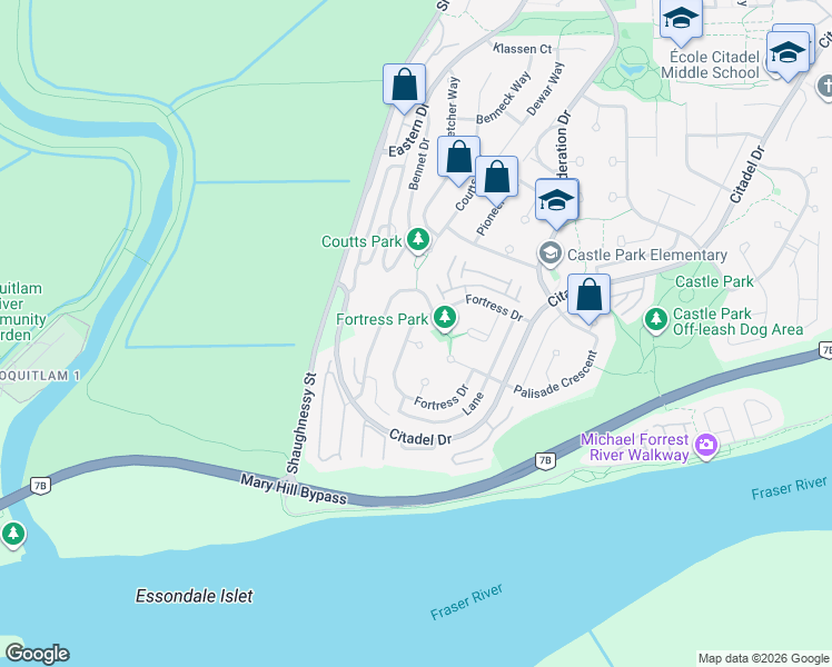map of restaurants, bars, coffee shops, grocery stores, and more near 2717 Anvil Green in Port Coquitlam