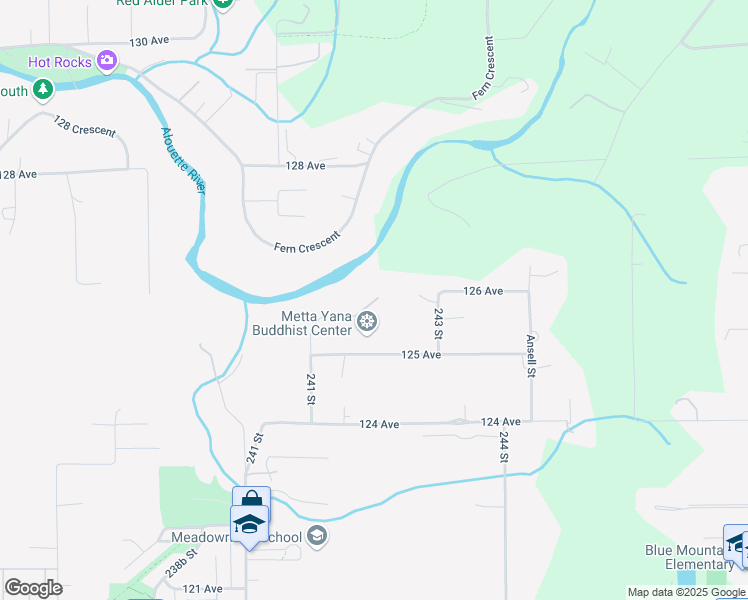 map of restaurants, bars, coffee shops, grocery stores, and more near 12511 241 Street in Maple Ridge