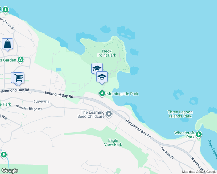 map of restaurants, bars, coffee shops, grocery stores, and more near 1000 Morningside Drive in Nanaimo