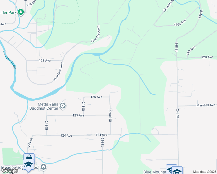 map of restaurants, bars, coffee shops, grocery stores, and more near 12680 Ansell Street in Maple Ridge