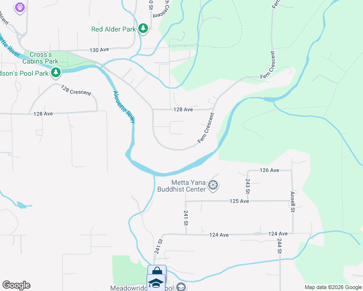 map of restaurants, bars, coffee shops, grocery stores, and more near 24115 Fern Crescent in Maple Ridge