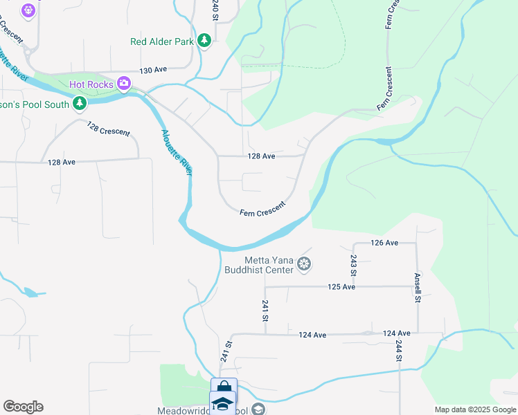 map of restaurants, bars, coffee shops, grocery stores, and more near 24095 Fern Crescent in Maple Ridge
