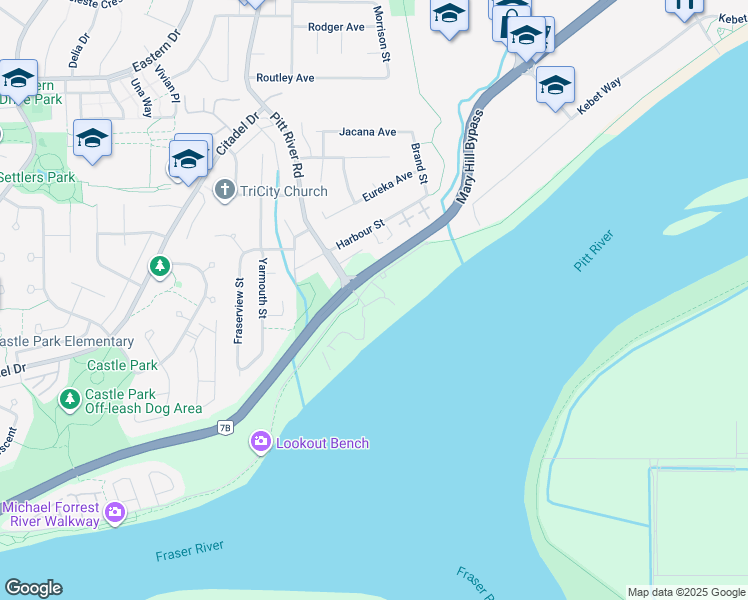 map of restaurants, bars, coffee shops, grocery stores, and more near 1900 Argue Street in Port Coquitlam