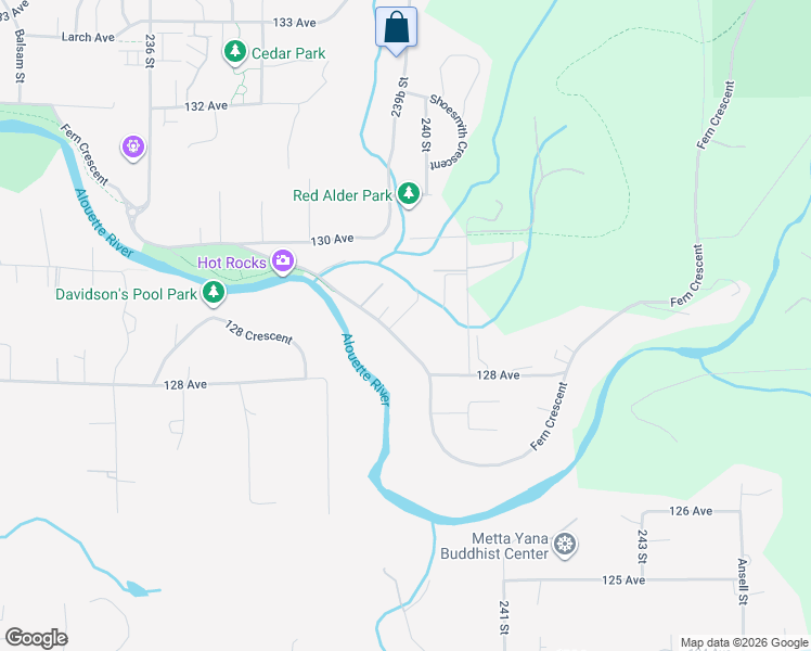 map of restaurants, bars, coffee shops, grocery stores, and more near 23950 Fern Crescent in Maple Ridge