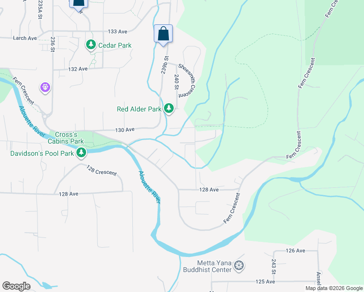 map of restaurants, bars, coffee shops, grocery stores, and more near 12933 240A Street in Maple Ridge