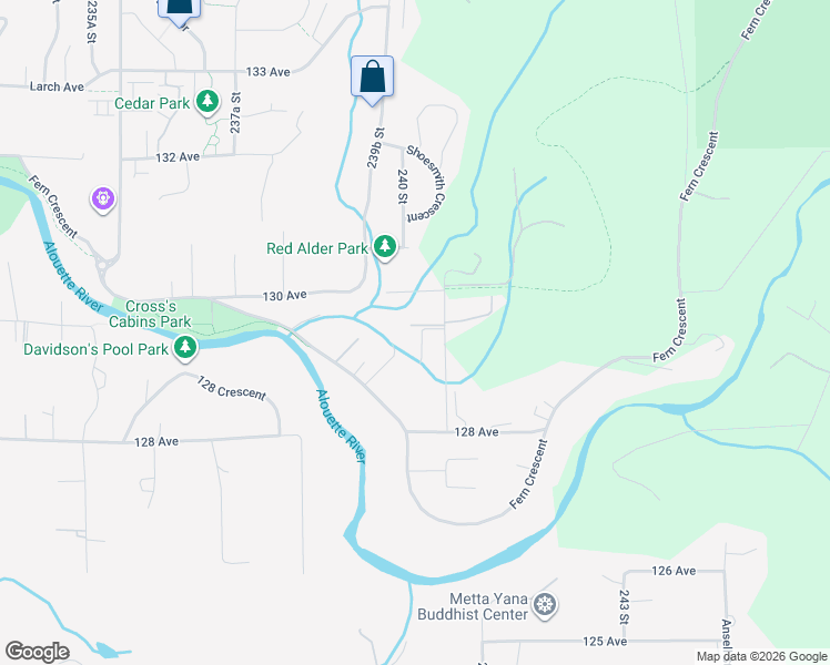 map of restaurants, bars, coffee shops, grocery stores, and more near 12929 240A Street in Maple Ridge
