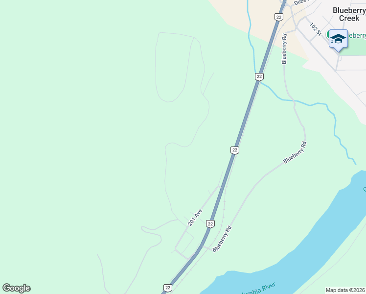 map of restaurants, bars, coffee shops, grocery stores, and more near Fairview Drive in Castlegar