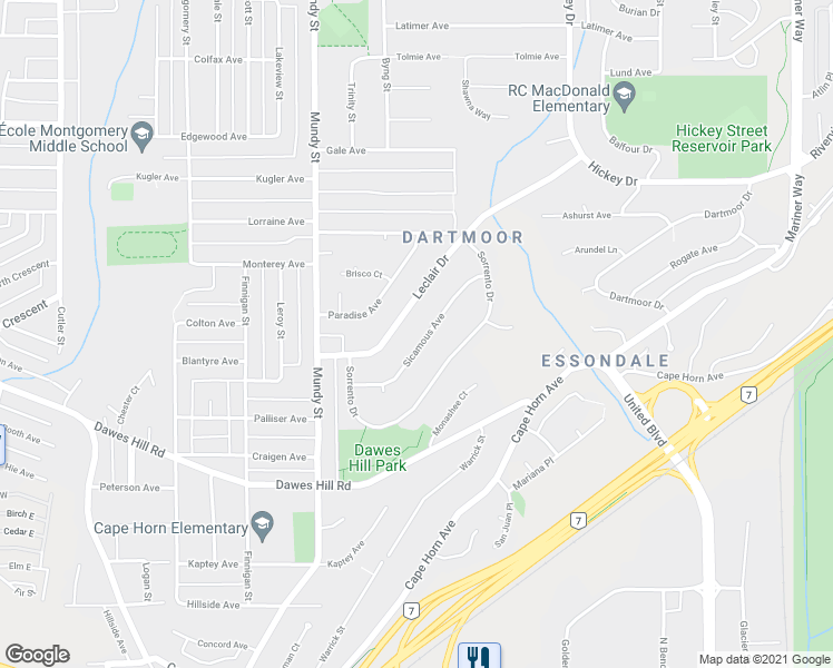 map of restaurants, bars, coffee shops, grocery stores, and more near 2248 Sicamous Avenue in Coquitlam
