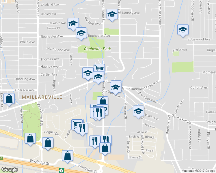 map of restaurants, bars, coffee shops, grocery stores, and more near in Coquitlam