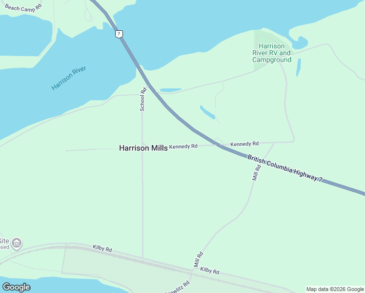 map of restaurants, bars, coffee shops, grocery stores, and more near Kennedy Road in Agassiz