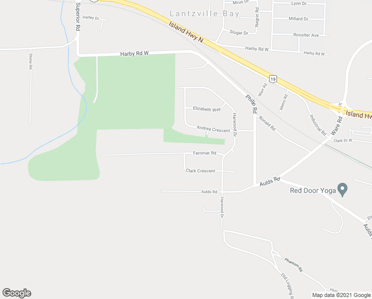 map of restaurants, bars, coffee shops, grocery stores, and more near 7500 Fernmar Road in Lantzville