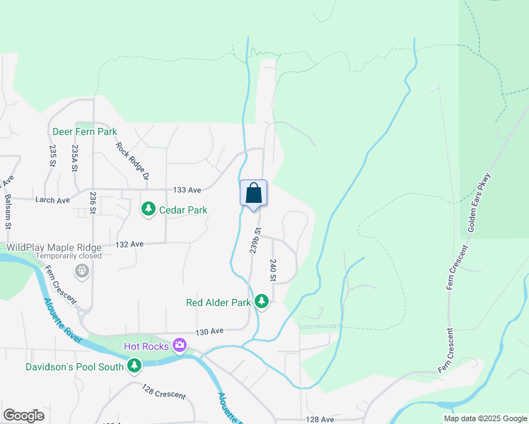 map of restaurants, bars, coffee shops, grocery stores, and more near 13226 239B Street in Maple Ridge