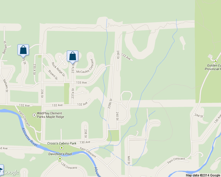 map of restaurants, bars, coffee shops, grocery stores, and more near 13237 239B Street in Maple Ridge