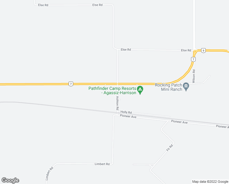 map of restaurants, bars, coffee shops, grocery stores, and more near 2155 Ashton Road in Agassiz