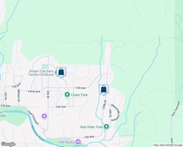 map of restaurants, bars, coffee shops, grocery stores, and more near 13364 McCauley Crescent in Maple Ridge