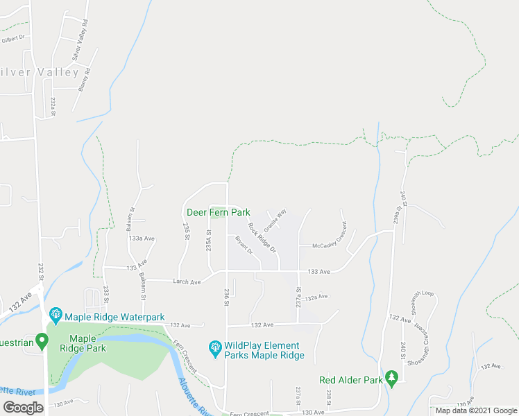 map of restaurants, bars, coffee shops, grocery stores, and more near 23654 Boulder Place in Maple Ridge