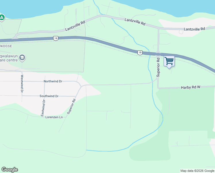 map of restaurants, bars, coffee shops, grocery stores, and more near 7817 Superior Road in Lantzville
