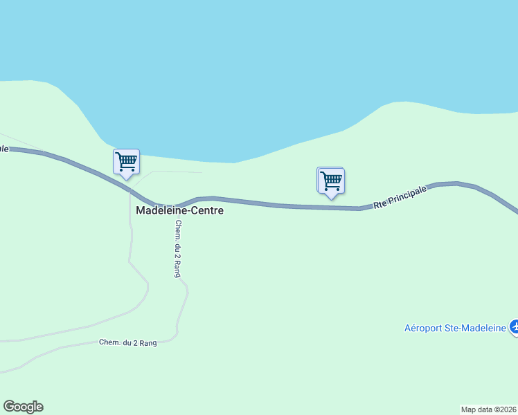map of restaurants, bars, coffee shops, grocery stores, and more near 128 Route Principale in Madeleine-Centre