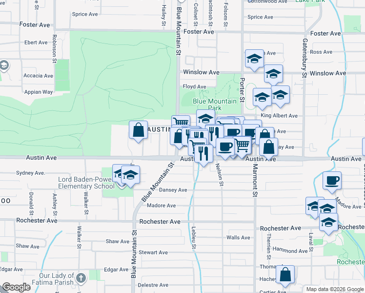 map of restaurants, bars, coffee shops, grocery stores, and more near in Coquitlam