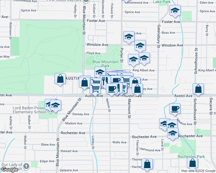 map of restaurants, bars, coffee shops, grocery stores, and more near 505 Nelson Street in Coquitlam