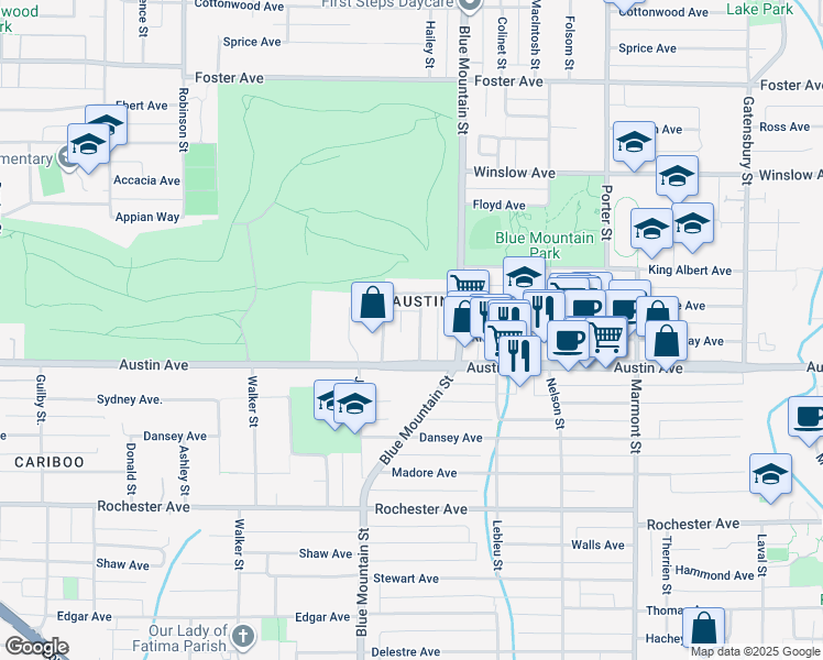 map of restaurants, bars, coffee shops, grocery stores, and more near 512 Mentmore Street in Coquitlam