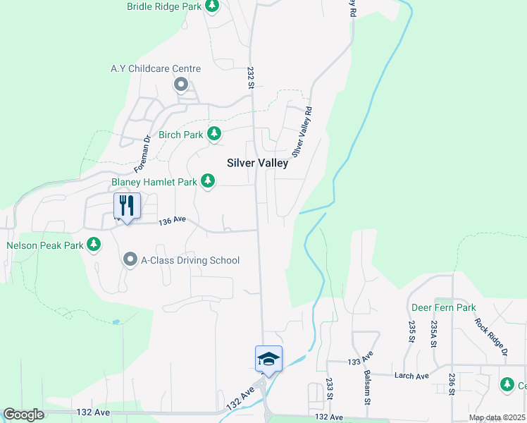 map of restaurants, bars, coffee shops, grocery stores, and more near 13638 232 Street in Maple Ridge