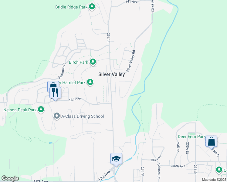 map of restaurants, bars, coffee shops, grocery stores, and more near 13668 232 Street in Maple Ridge