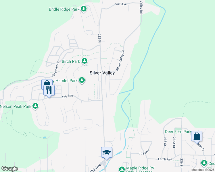 map of restaurants, bars, coffee shops, grocery stores, and more near 13678 232 Street in Maple Ridge