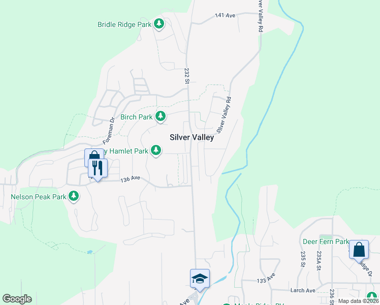 map of restaurants, bars, coffee shops, grocery stores, and more near 13678 232 Street in Maple Ridge