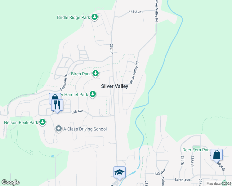 map of restaurants, bars, coffee shops, grocery stores, and more near 13712 232 Street in Maple Ridge