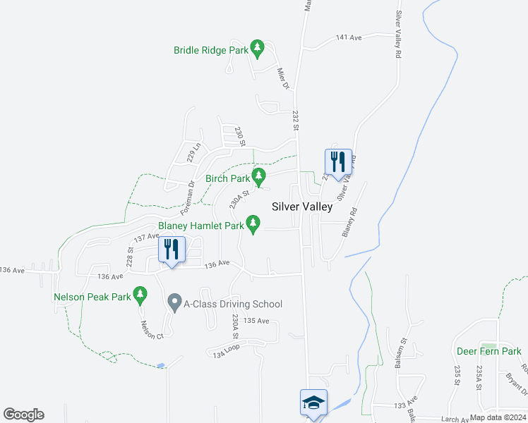 map of restaurants, bars, coffee shops, grocery stores, and more near in Maple Ridge